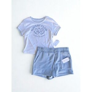 Tenniscore 2‎ Piece Set L Sunday Club Saint-tropez Tee & Shorts Sporty Chic